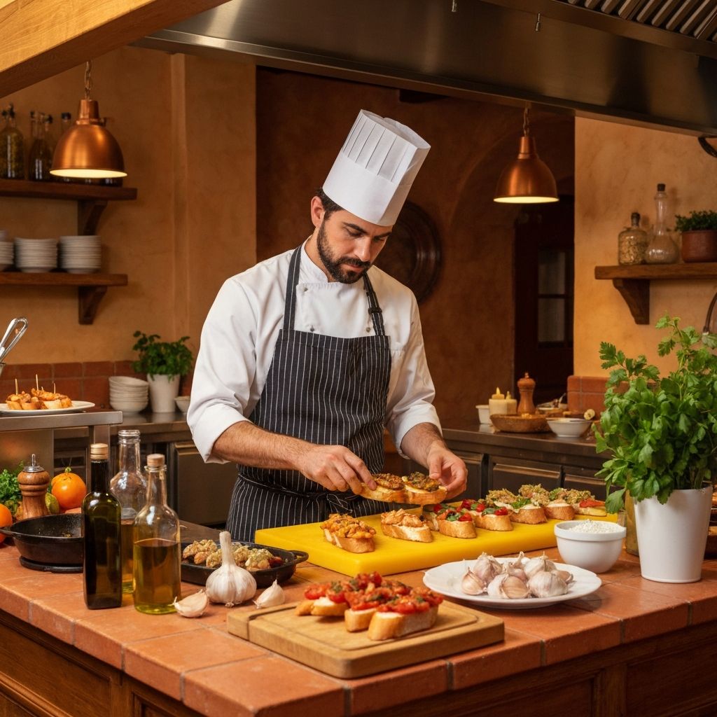 Our chef preparing tapas